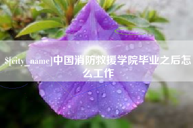 禹城中国消防救援学院毕业之后怎么工作