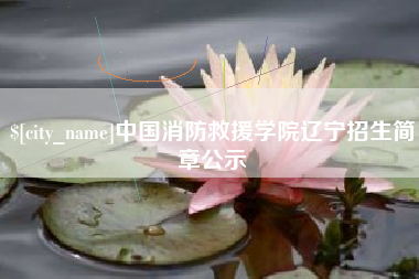 禹城中国消防救援学院辽宁招生简章公示