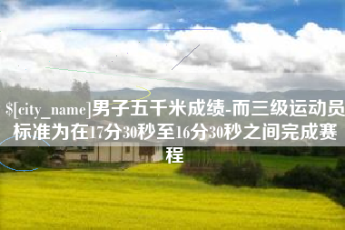 禹城男子五千米成绩-而三级运动员标准为在17分30秒至16分30秒之间完成赛程