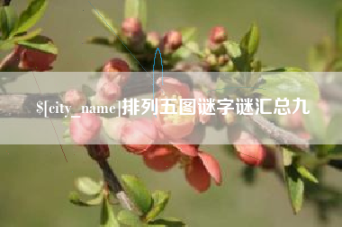 禹城排列五图谜字谜汇总九