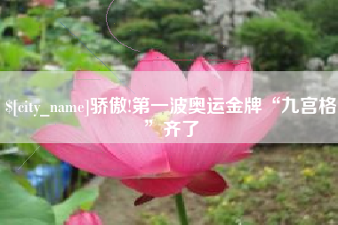 禹城骄傲!第一波奥运金牌“九宫格”齐了