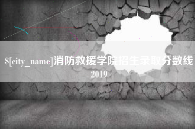 禹城消防救援学院招生录取分数线2019