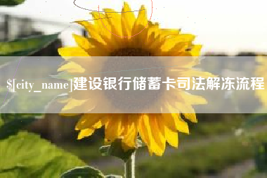 禹城建设银行储蓄卡司法解冻流程