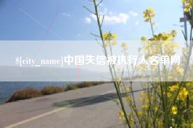 禹城中国失信被执行人名单网