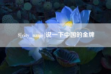 禹城说一下中国的金牌