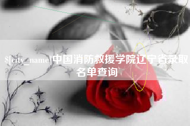 禹城中国消防救援学院辽宁省录取名单查询