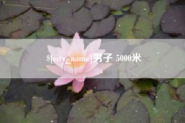 禹城男子 5000米