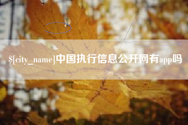 禹城中国执行信息公开网有app吗