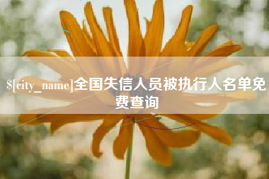 禹城全国失信人员被执行人名单免费查询