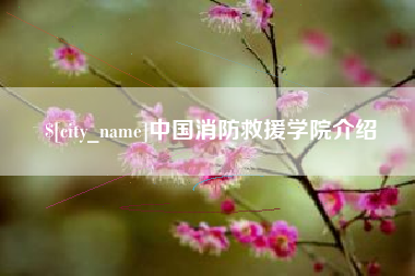 禹城中国消防救援学院介绍