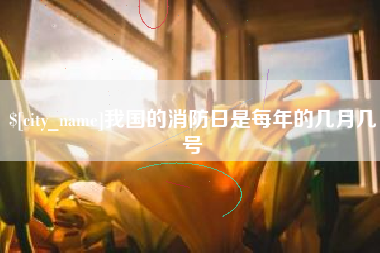 禹城我国的消防日是每年的几月几号
