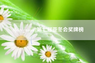 禹城第七届亚冬会奖牌榜