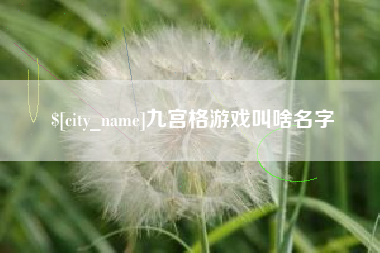 禹城九宫格游戏叫啥名字