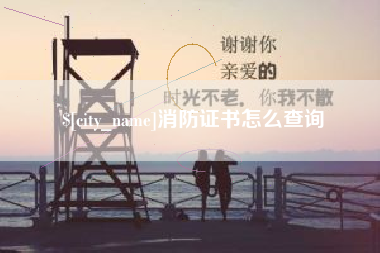 禹城消防证书怎么查询