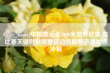 禹城中国奥运会5000米世界纪录-在比赛关键时刻需要运动员能够迅速加速冲刺