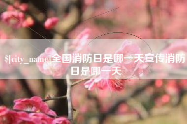 禹城全国消防日是哪一天宣传消防日是哪一天