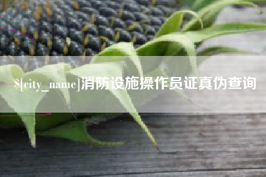 禹城消防设施操作员证真伪查询