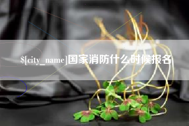 禹城国家消防什么时候报名