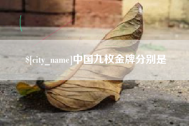 禹城中国九枚金牌分别是