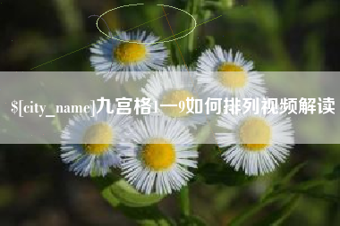 禹城九宫格1一9如何排列视频解读