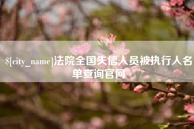 禹城法院全国失信人员被执行人名单查询官网