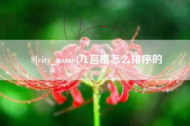 禹城九宫格怎么排序的