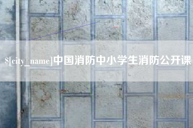 禹城中国消防中小学生消防公开课