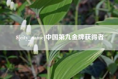 禹城中国第九金牌获得者