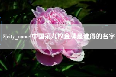 禹城中国第九枚金牌是谁得的名字
