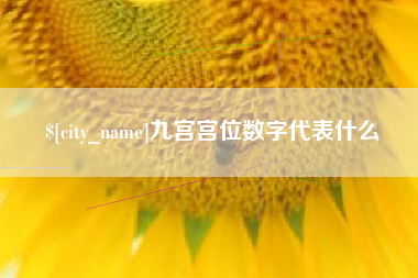 禹城九宫宫位数字代表什么