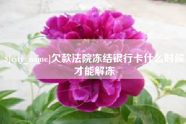 禹城欠款法院冻结银行卡什么时候才能解冻