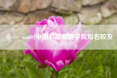 禹城中国消防救援学院知名校友