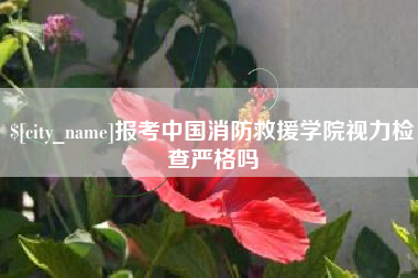 禹城报考中国消防救援学院视力检查严格吗