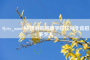 禹城中国消防救援学院在河北省招多少人