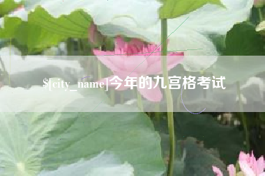 禹城今年的九宫格考试