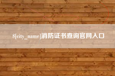 禹城消防证书查询官网入口