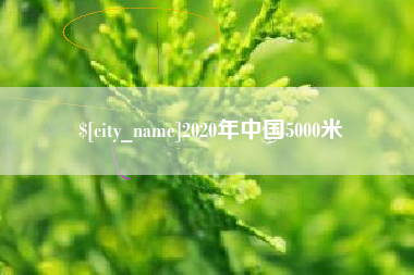 禹城2020年中国5000米