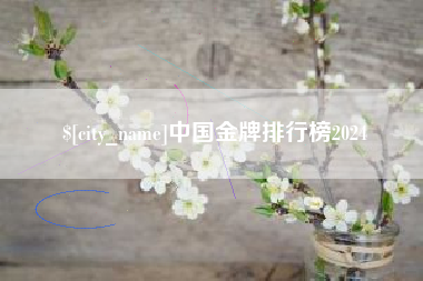 禹城中国金牌排行榜2024