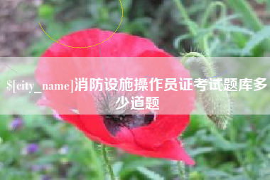禹城消防设施操作员证考试题库多少道题