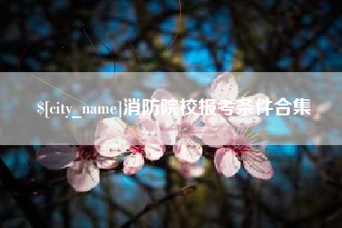 禹城消防院校报考条件合集